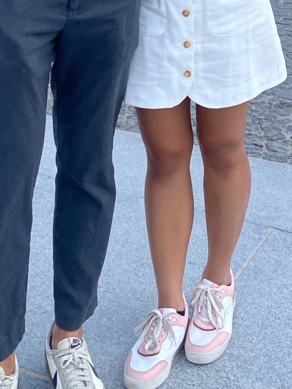 Red and pink sneakers